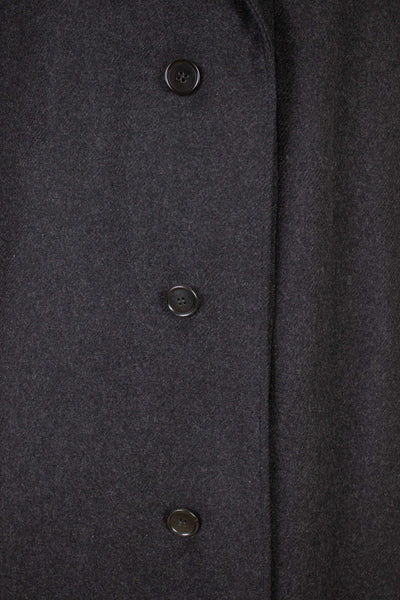 SWEDISH 1940S/1950S DARK GREY SINGLE BREASTED OVERCOAT BY RAPPSON. SIZE CA EU 50