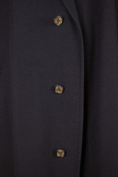 SWEDISH 1940S/1950S BLACK LIGHTWEIGHT COAT BY STEENS. SIZE CA EU 52