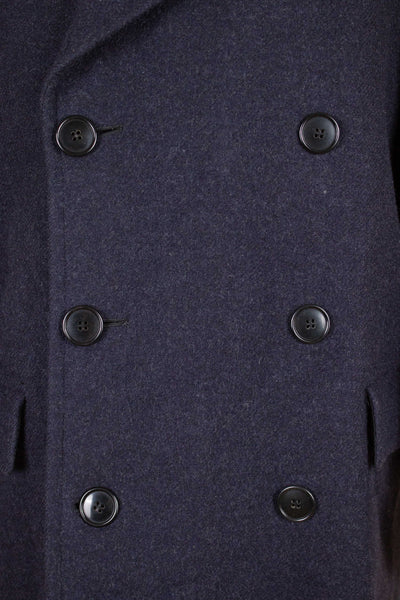 SWEDISH 1940S/1950S GREY DOUBLE BREASTED OVERCOAST BY RAPPSON. SIZE CA EU 48