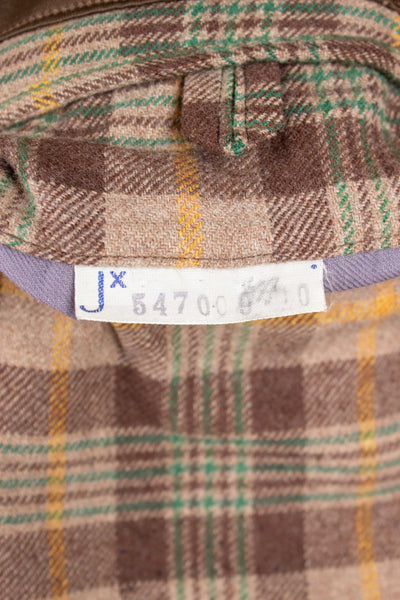 SWEDISH 1940S/1950S MID-BROWN RAGLAN TWEED OVERCOAT BY JUNEX. SIZE CA EU 46-48