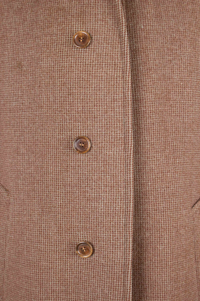 SWEDISH 1940S/1950S MID-BROWN RAGLAN TWEED OVERCOAT BY JUNEX. SIZE CA EU 46-48