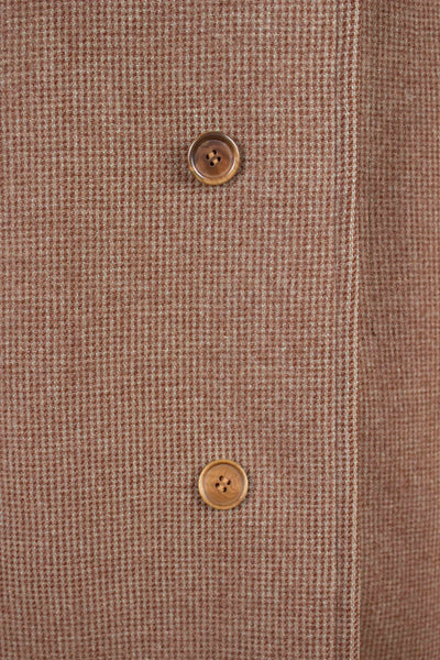SWEDISH 1940S/1950S MID-BROWN RAGLAN TWEED OVERCOAT BY JUNEX. SIZE CA EU 46-48