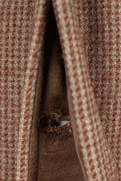 SWEDISH 1940S/1950S MID-BROWN RAGLAN TWEED OVERCOAT BY JUNEX. SIZE CA EU 46-48