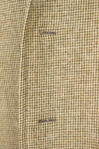 SWEDISH 1950S LIGHT GREEN SINGLE BREASTED TWEED OVERCOAT BY NORDISKA KOMPANIET. SIZE CA EU 48