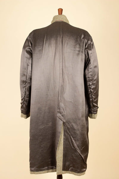 SWEDISH 1950S LIGHT GREEN SINGLE BREASTED TWEED OVERCOAT BY NORDISKA KOMPANIET. SIZE CA EU 48
