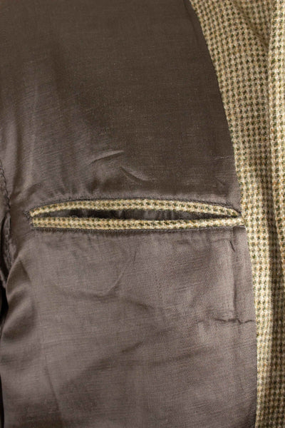 SWEDISH 1950S LIGHT GREEN SINGLE BREASTED TWEED OVERCOAT BY NORDISKA KOMPANIET. SIZE CA EU 48