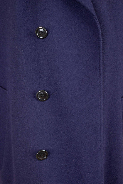 SWEDISH 1940S/1950S NAVY BLUE SINGLE BREASTED OVERCOAT BY WIDENGRENS. SIZE CA EU 48