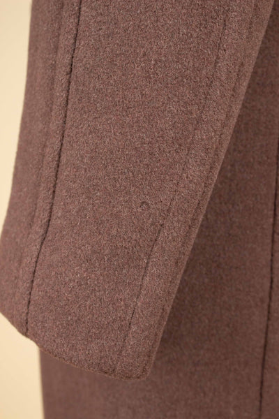 SWEDISH 1940S/1950S CHOCOLATE BROWN DOUBLE BREASTED SUIT BY KABOM. SIZE CA EU 46-48