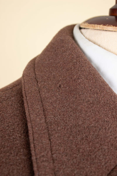 SWEDISH 1940S/1950S CHOCOLATE BROWN DOUBLE BREASTED SUIT BY KABOM. SIZE CA EU 46-48