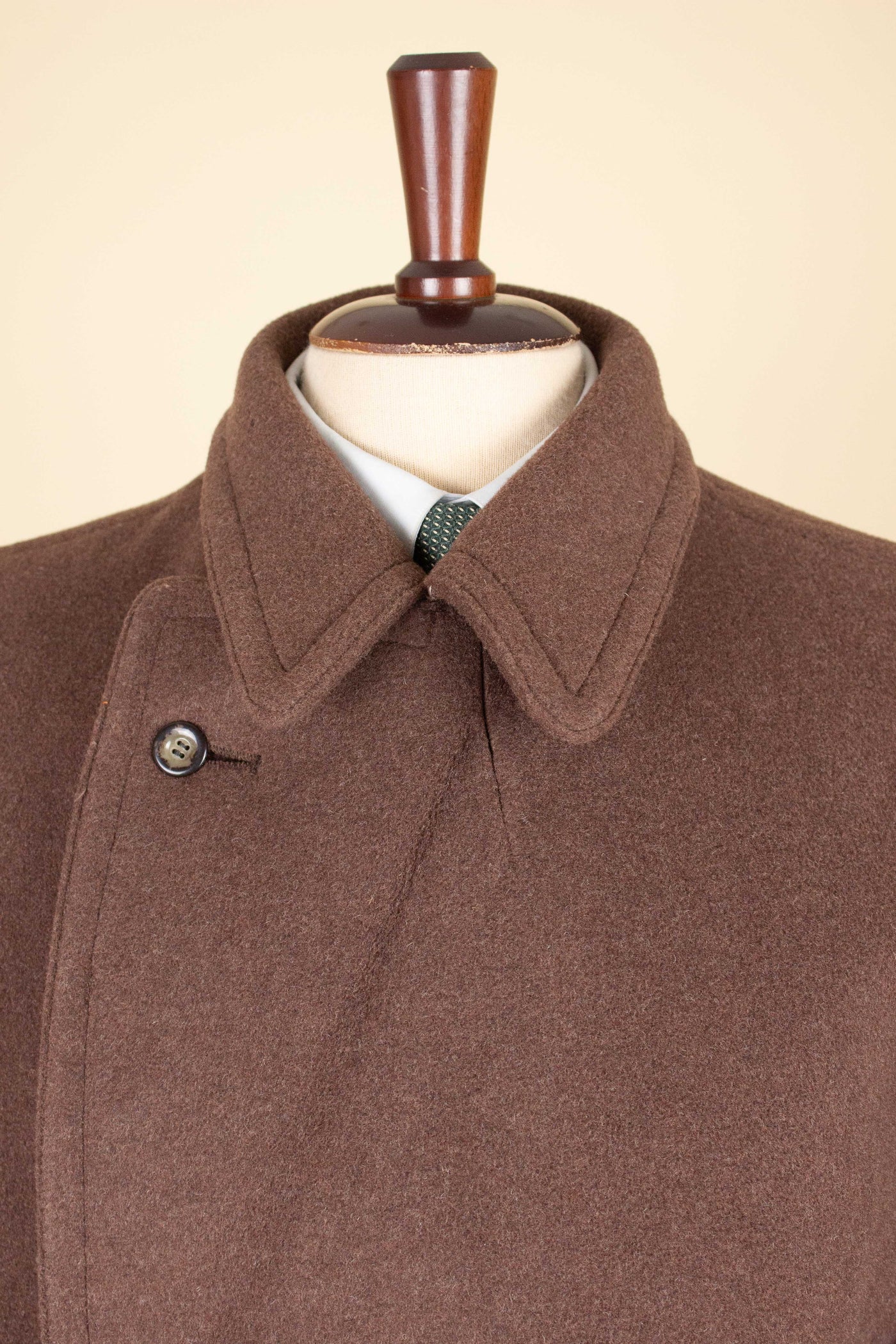 SWEDISH 1940S/1950S CHOCOLATE BROWN DOUBLE BREASTED SUIT BY KABOM. SIZE CA EU 46-48