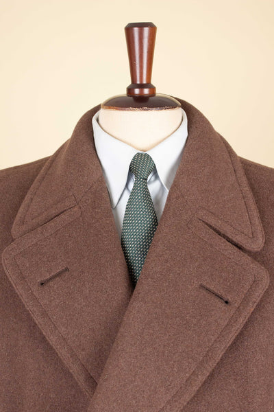 SWEDISH 1940S/1950S CHOCOLATE BROWN DOUBLE BREASTED SUIT BY KABOM. SIZE CA EU 46-48