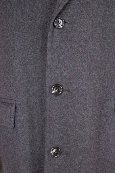 SWEDISH 1950S GREY RAGLAN SINGLE BREASTED OVERCOAT BY PINGVIN. SIZE CA EU 50