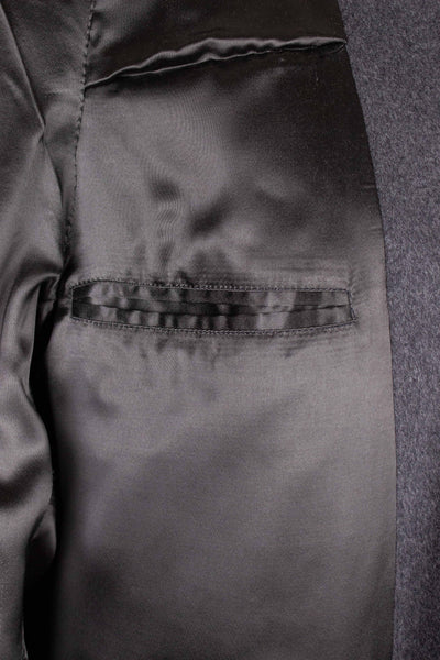 SWEDISH 1950S GREY RAGLAN SINGLE BREASTED OVERCOAT BY PINGVIN. SIZE CA EU 50