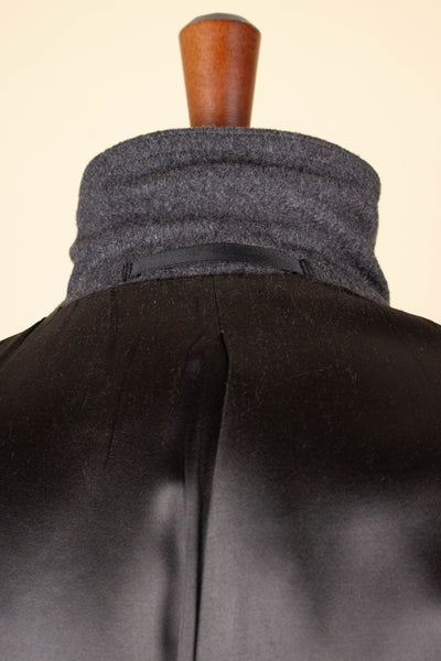 SWEDISH 1950S GREY RAGLAN SINGLE BREASTED OVERCOAT BY PINGVIN. SIZE CA EU 50