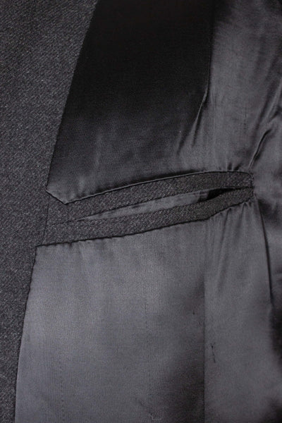 SWEDISH 1961 DARK GREY DOUBLE BREASTED BESPOKE OVERCOAT. SIZE CA EU 52