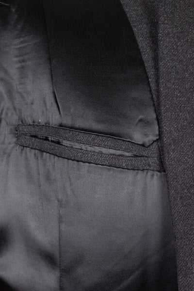 SWEDISH 1961 DARK GREY DOUBLE BREASTED BESPOKE OVERCOAT. SIZE CA EU 52