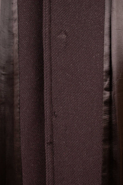 SWEDISH 1940S CHOCOLATE BROWN RAGLAN COAT BY KABOM. SIZE CA EU 54