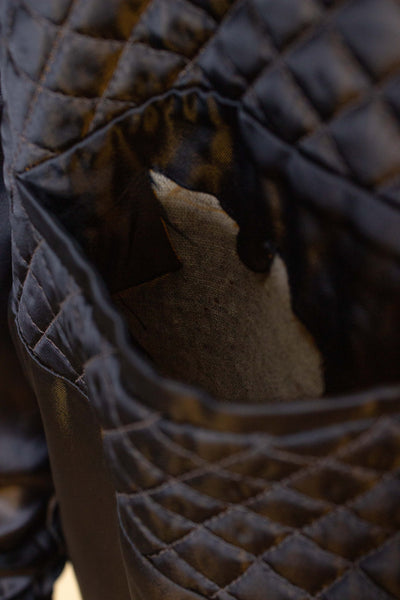 SWEDISH 1950S BROWN CHECKERED DEADSTOCK OVERCOAT BY ALGOTS. SIZE CA EU 56