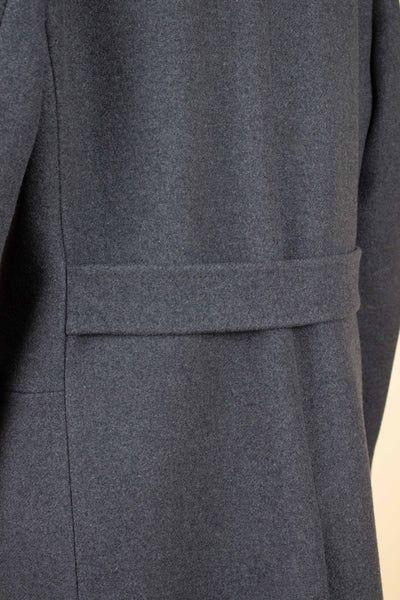 SWEDISH 1950S GREY DOUBLE BREASTED OVERCOAT BY TIGER. SIZE CA EU 46-48