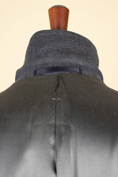 SWEDISH 1950S GREY DOUBLE BREASTED OVERCOAT BY TIGER. SIZE CA EU 46-48