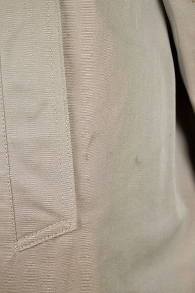 SWEDISH 1940S/1950S BEIGE SINGLE BREASTED LIGHT WEIGHT COAT BY KABOM. SIZE CA EU 52