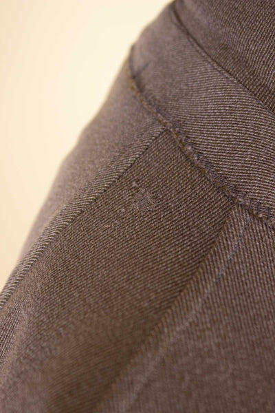 SWEDISH 1930S BROWN-GREY LIGHTWEIGHT SINGLE BREASTED RAGLAN COAT BY RÖDA PANTERN. SIZE CA EU 50