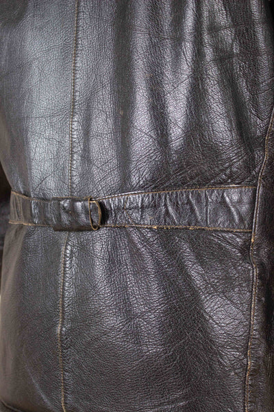 SWEDISH 1950S/1960S BLACK GOATSKIN JACKET BY SKINNSPECIALISTEN. SIZE CA EU 50