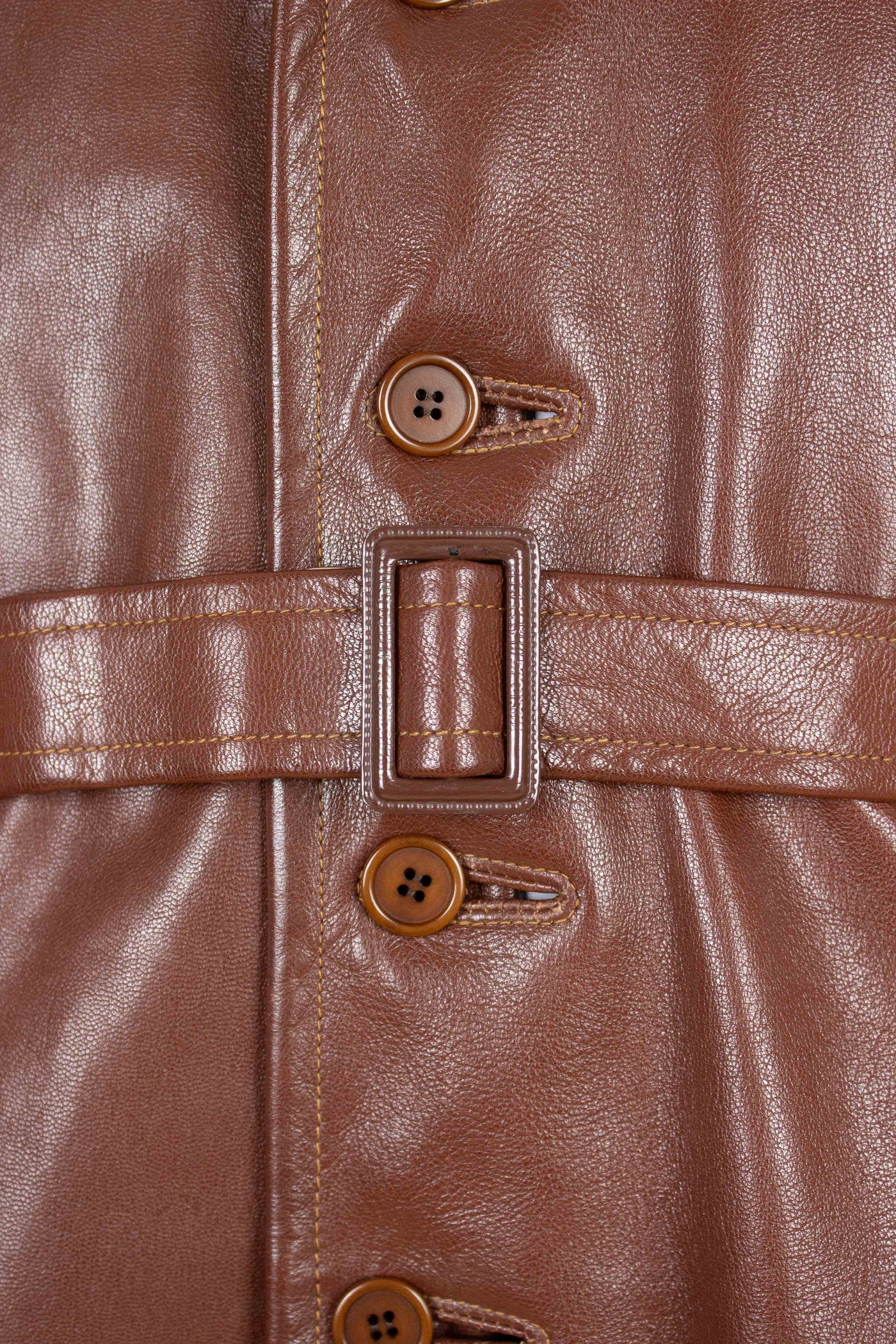 SWEDISH 1950S BROWN GOATSKIN SINGLE BREASTED JACKET BY HOLGER MATSSONS. SIZE CA EU 54-56