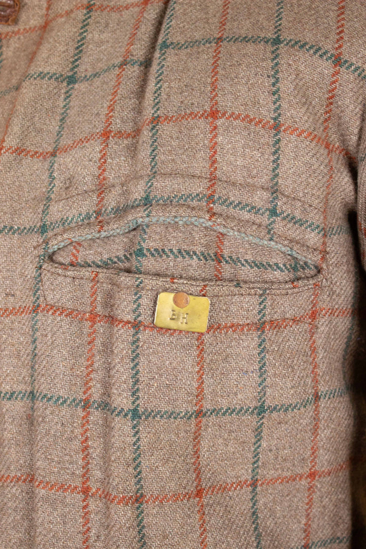 SWEDISH 1930S/1940S BROWN DOUBLE BREASTED GOATSKIN JACKET. SIZE CA