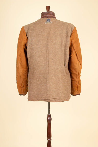 SWEDISH 1930S/1940S BROWN DOUBLE BREASTED GOATSKIN JACKET BY LEANDER LARSSON & CO. SIZE CA EU 52