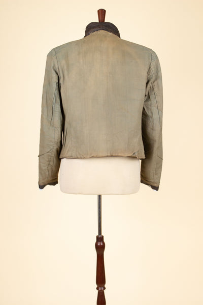SWEDISH 1930S BROWN GOATSKIN SINGLE BREASTED JACKET. SIZE CA EU 44