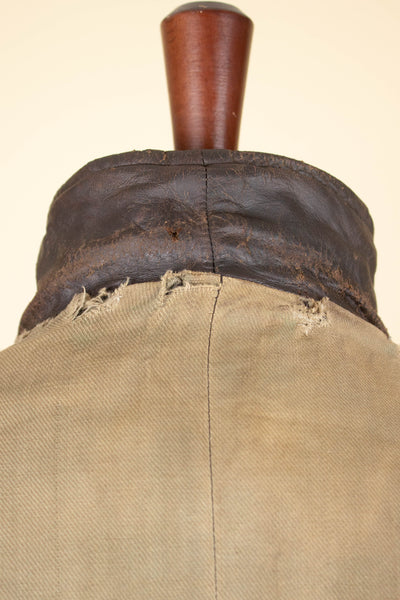 SWEDISH 1930S BROWN GOATSKIN SINGLE BREASTED JACKET. SIZE CA EU 44