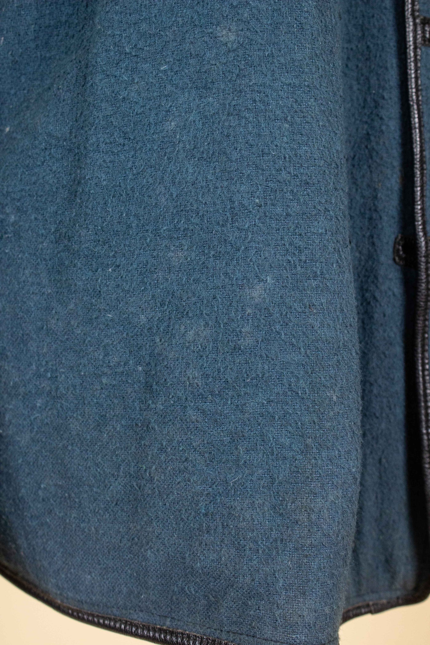 SWEDISH 1960S BLACK DOUBLE BREASTED GOATSKIN JACKET BY LEFA. SIZE CA EU 50