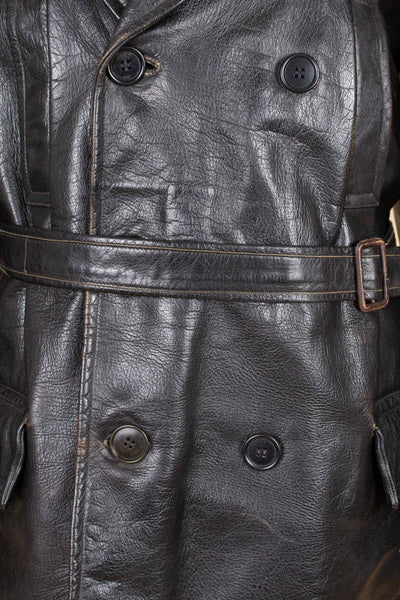 SWEDISH 1950S/1960S BLACK GOATSKIN JACKET WITH WHITE SHEARLING LINING. SIZE CA EU 50