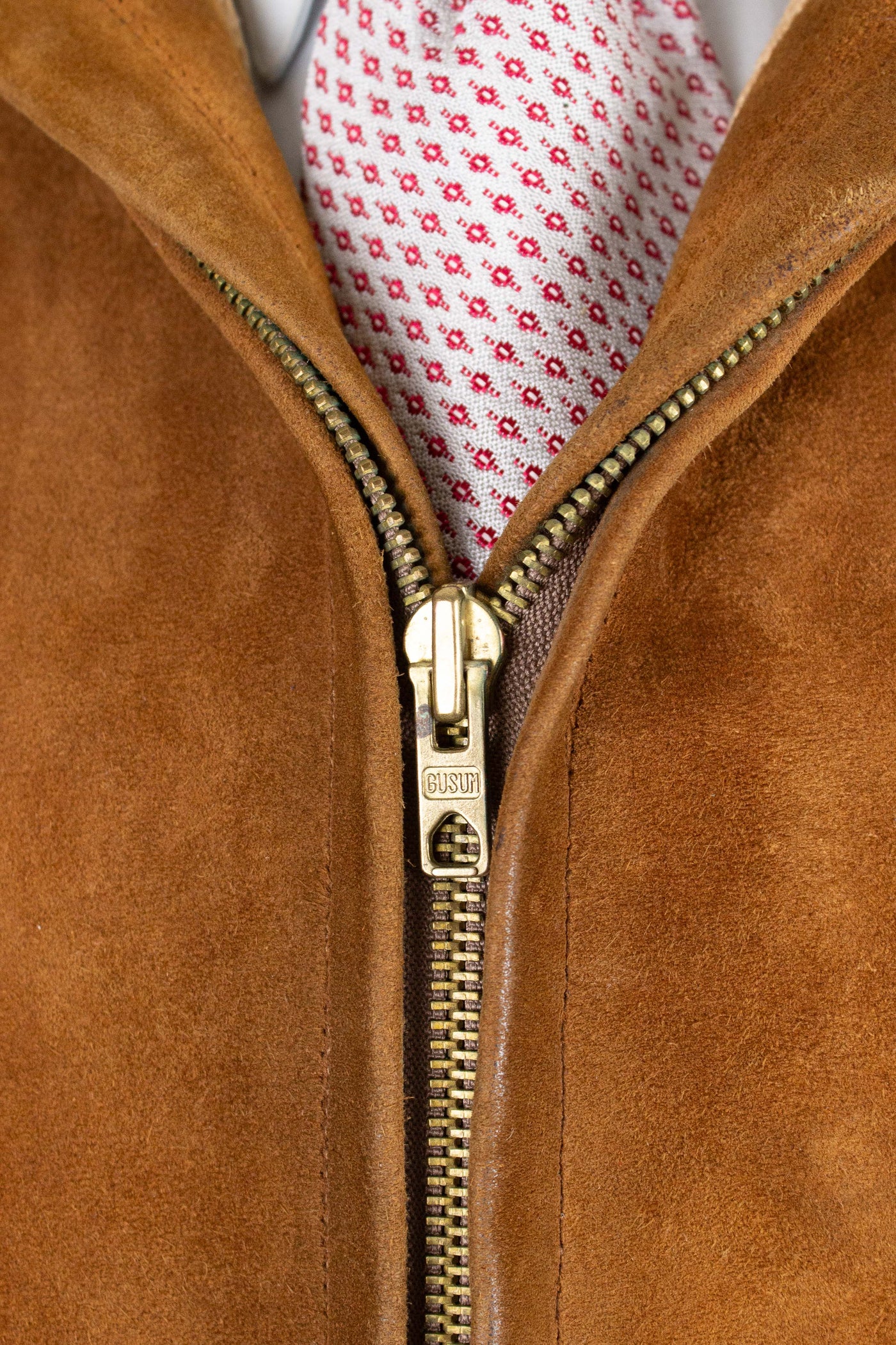 SWEDISH 1950S LIGHT BROWN GOATSKIN SUEDE JACKET. SIZE CA EU 48