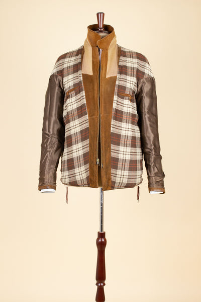 SWEDISH 1950S LIGHT BROWN GOATSKIN SUEDE JACKET. SIZE CA EU 48