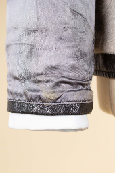 SWEDISH 1950S DARK BROWN GOATSKIN JACKET. SIZE CA EU 46