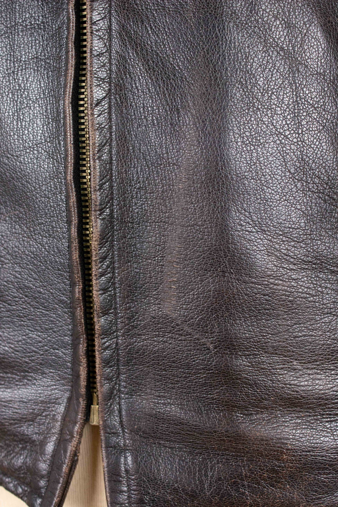 SWEDISH 1950S DARK BROWN GOATSKIN JACKET. SIZE CA EU 46