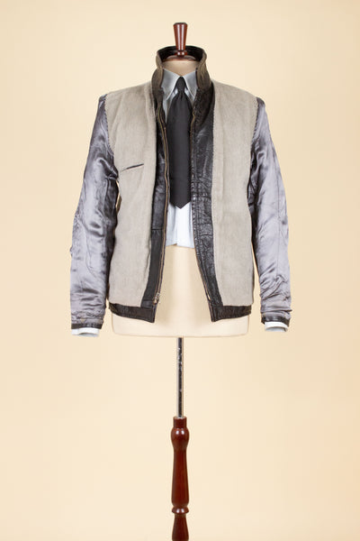 SWEDISH 1950S DARK BROWN GOATSKIN JACKET. SIZE CA EU 46