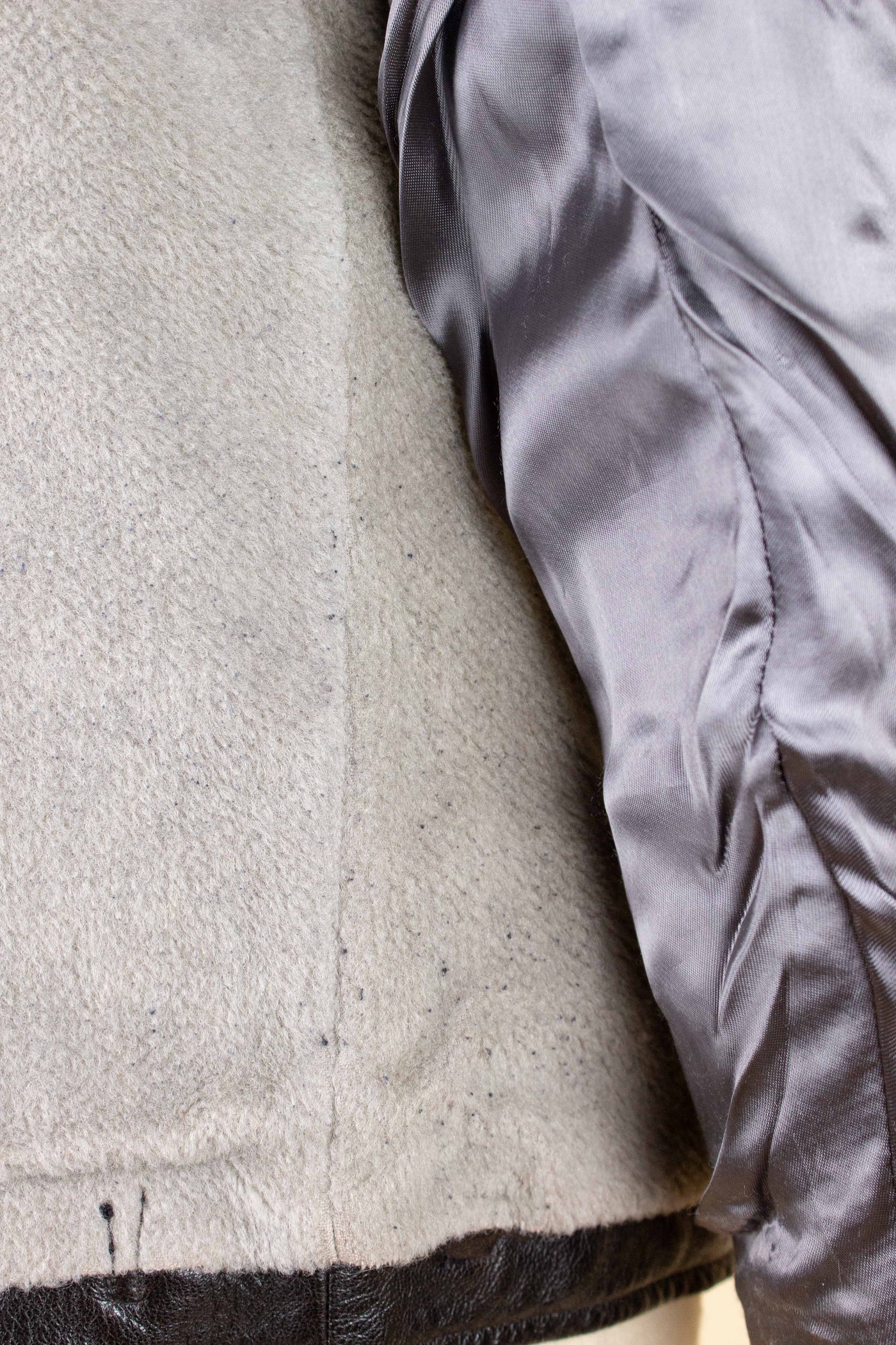 SWEDISH 1950S DARK BROWN GOATSKIN JACKET. SIZE CA EU 46