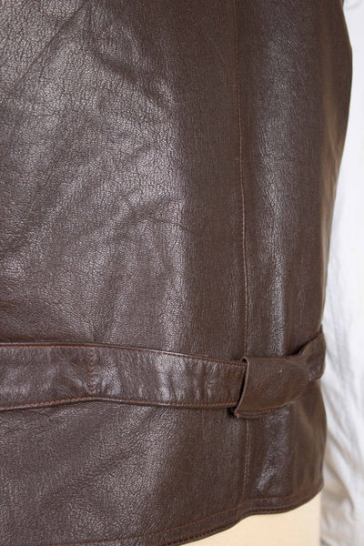 SWEDISH 1940S/1950S BROWN GOATSKIN WAISTCOAT. SIZE CA EU 52