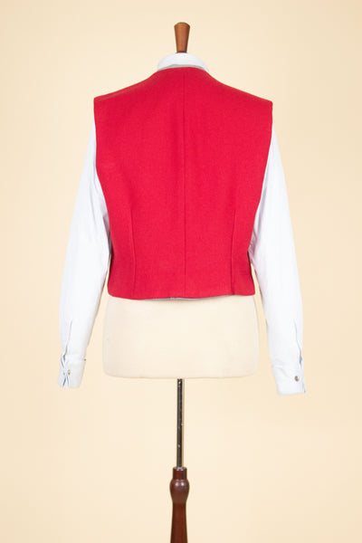 BESPOKE GREY LAPEL SINGLE BREASTED WAISTCOAT. SIZE CA EU 52-54