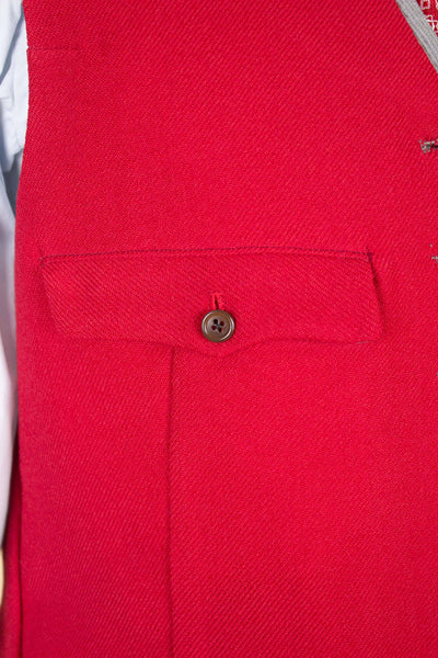 BESPOKE GREY LAPEL SINGLE BREASTED WAISTCOAT. SIZE CA EU 52-54