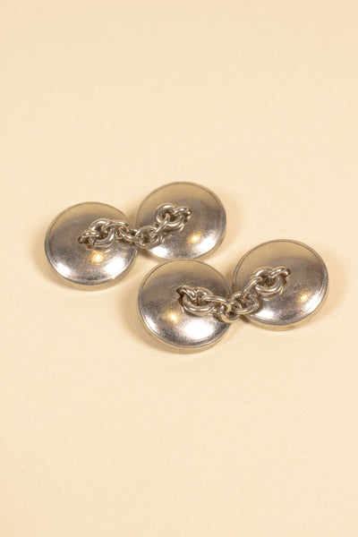 SWEDISH 1920S/1930S DOUBLE-SIDED ROUND MOTHER-OF-PEARL CUFFLINKS