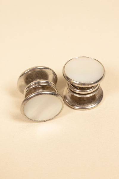 1920/1930'S SNAP CUFFLINKS WITH MOTHER-OF-PEARL INLAY