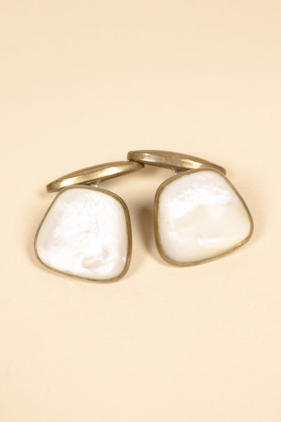 1930/1940´s MOTHER-OF-PEARL BRASS CUFFLINKS
