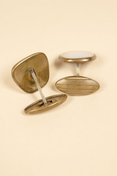 1930/1940´s MOTHER-OF-PEARL BRASS CUFFLINKS