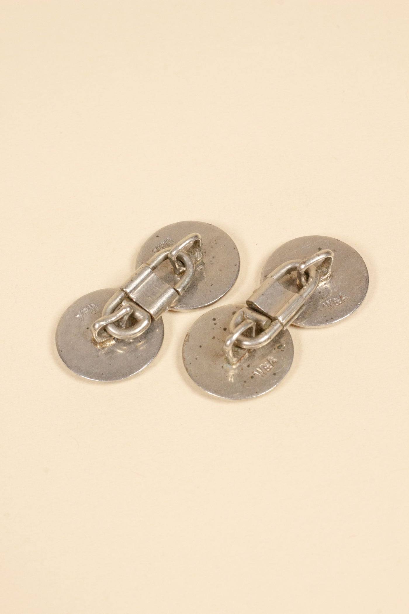 1920/1930'S DOUBLE-SIDED STEEL CUFFLINKS