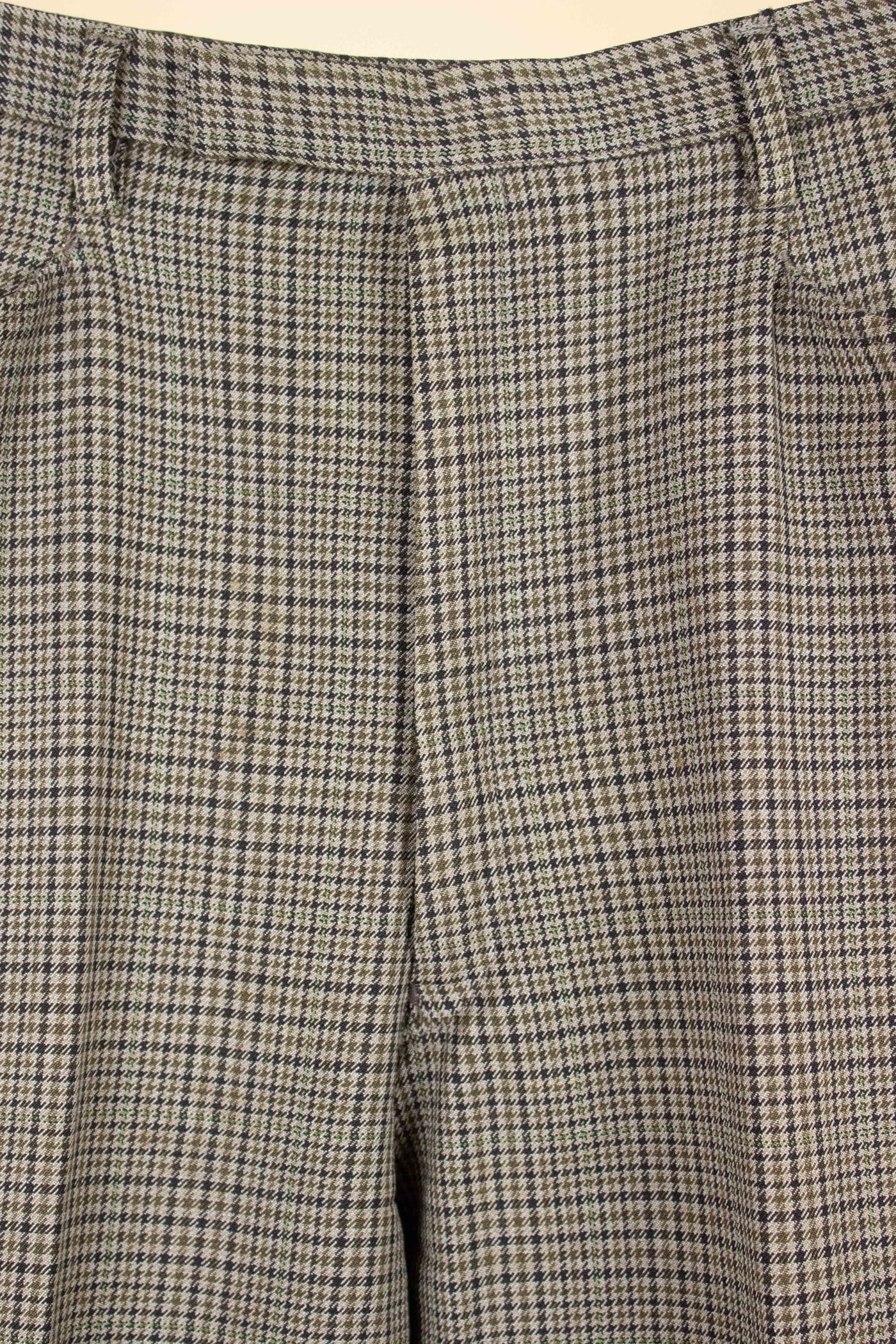 SWEDISH 1960S BROWN CHECKERED TWO PIECE SUIT BY WIDENGRENS. SIZE CA EU 46
