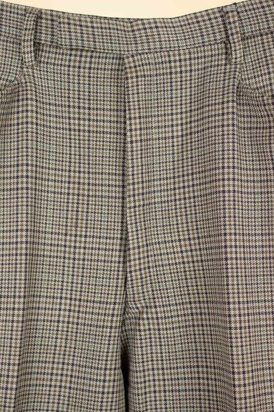 SWEDISH 1960S BROWN CHECKERED TWO PIECE SUIT BY WIDENGRENS. SIZE CA EU 46